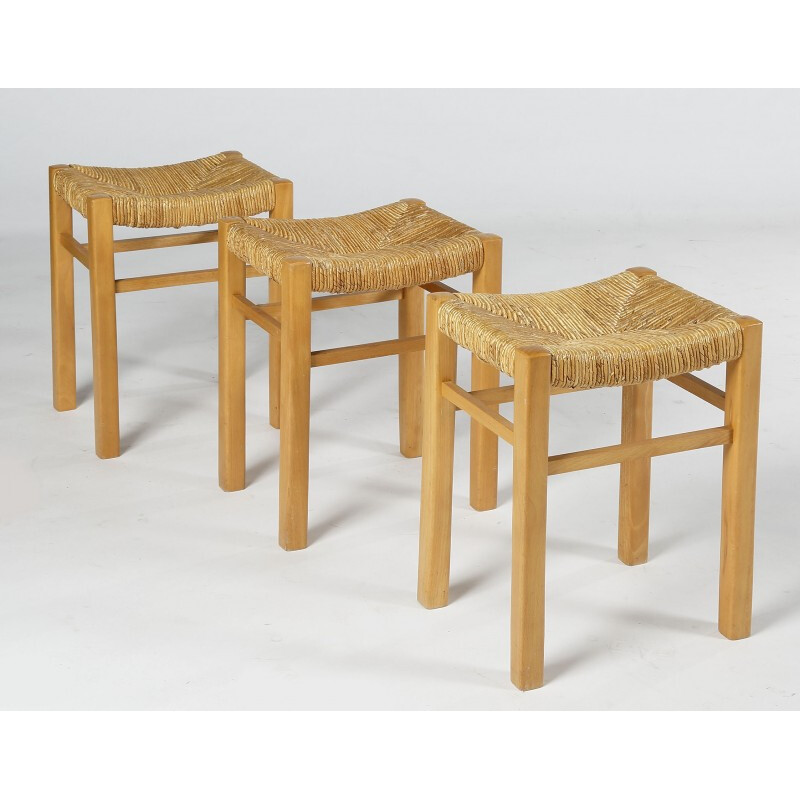 Set of 3 stools, Pierre GAUTIER-DELAYE - 1950s