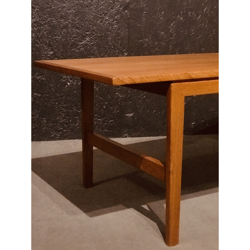 Vintage teak and black melamine coffee table