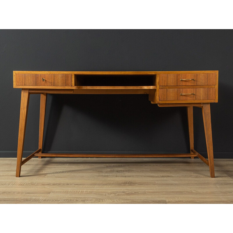 Vintage walnut desk by Georg Satink for Wk Möbel, Germany 1950s