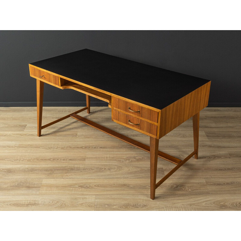 Vintage walnut desk by Georg Satink for Wk Möbel, Germany 1950s