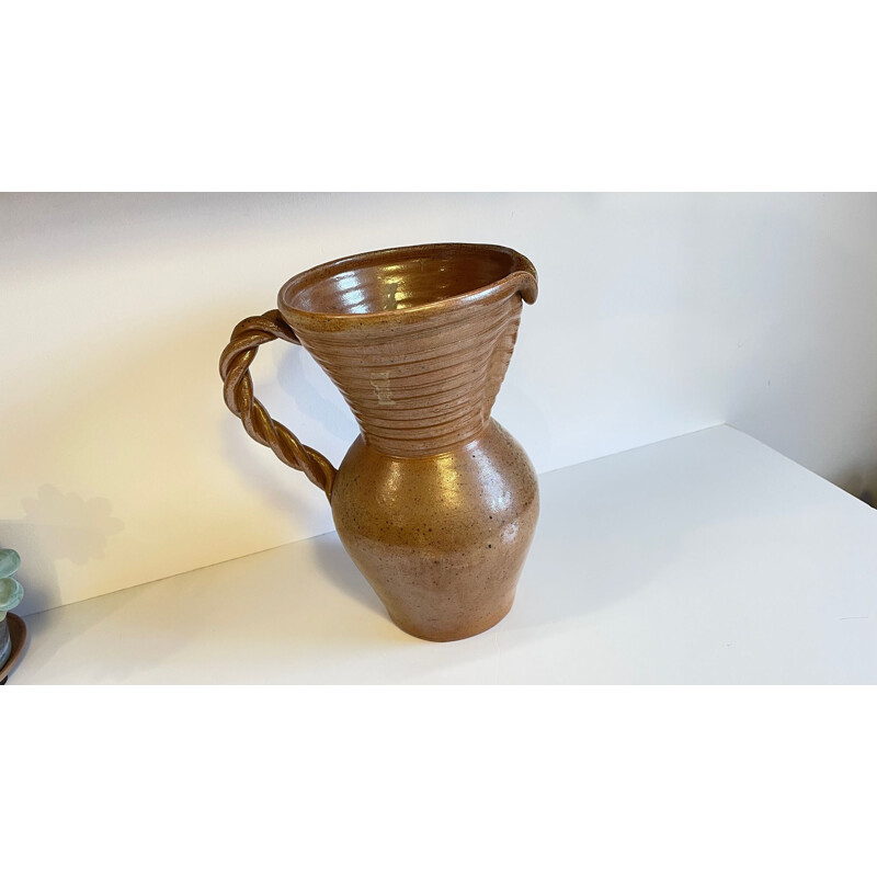 Vintage stoneware pitcher
