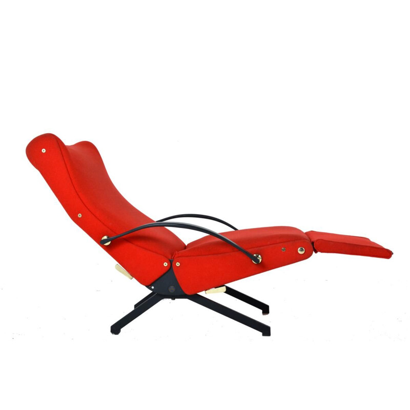 Vintage red armchair by Osvaldo Borsani for Tecno, 1960