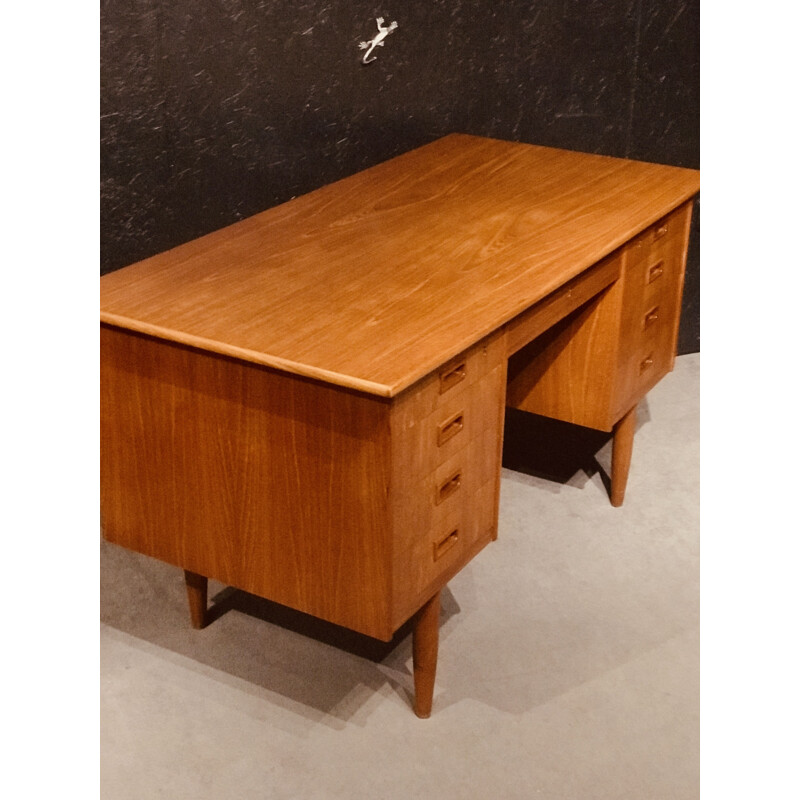 Mid century Danish teak desk, 1960s