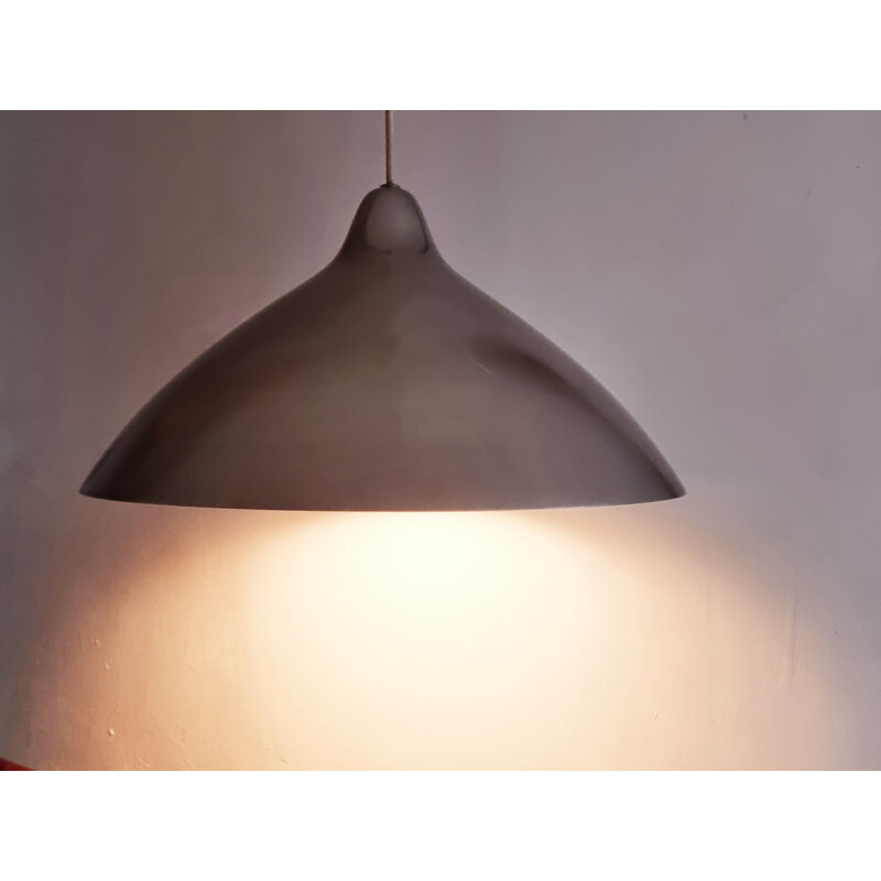 Vintage silver colored Lisa pendant lamp by Lisa Johansson Pape for Orno, 1940s