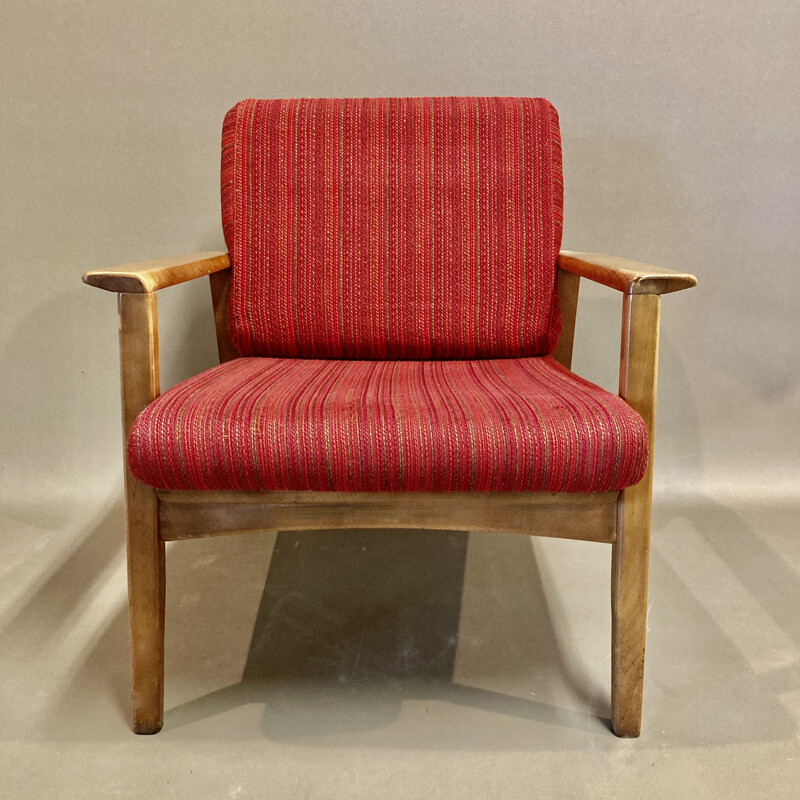 Fauteuil scandinave vintage en teck, 1950