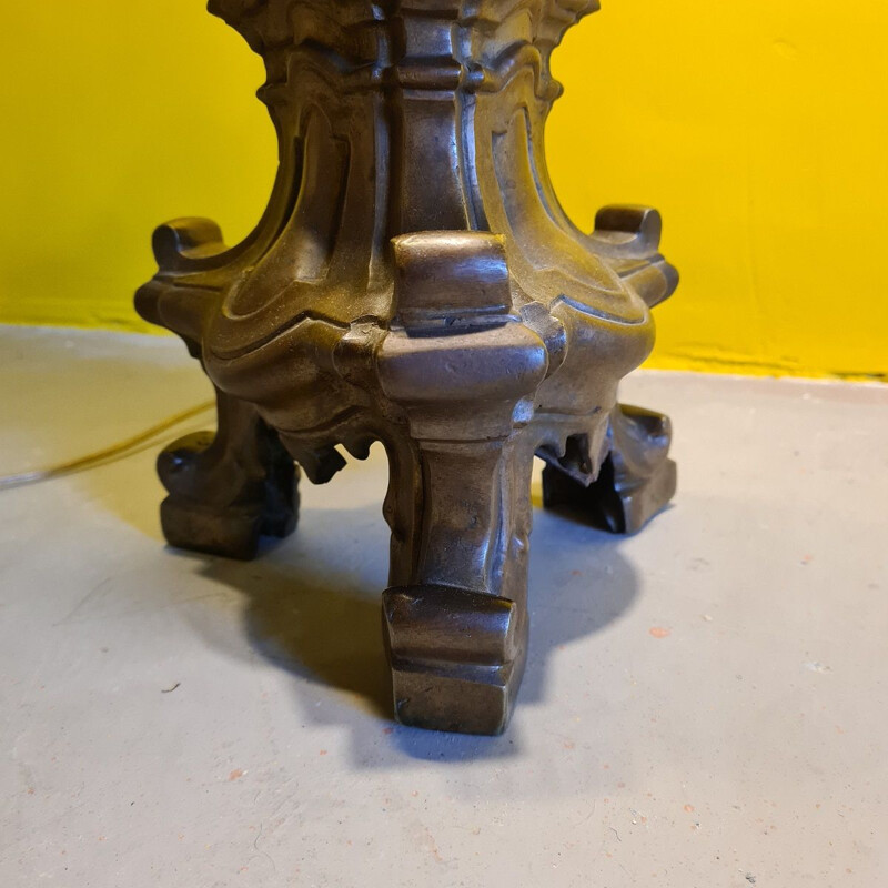 Candeeiro de mesa de bronze Vintage