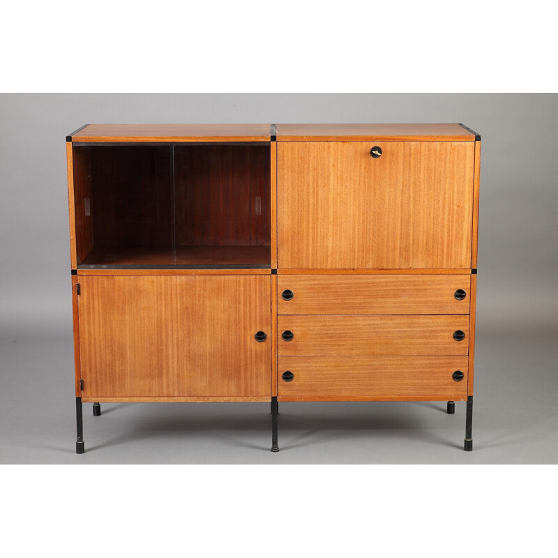 Minvielle cabinet in teak, A.R.P. - 1950s