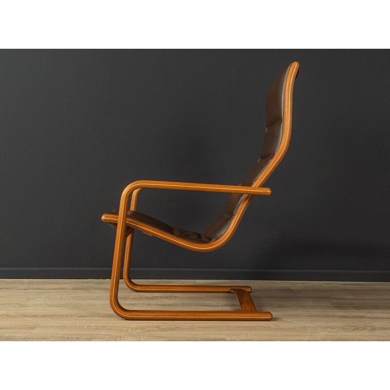 Vintage Lamello cantilever armchair with footrest by Yngve Ekström for Swedese, Sweden 1960s