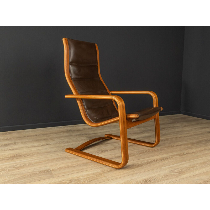 Vintage Lamello cantilever armchair with footrest by Yngve Ekström for Swedese, Sweden 1960s