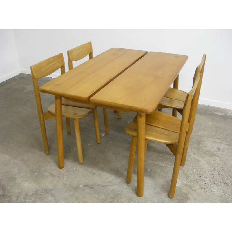 Set of 4 chairs and table, Gautier DELAYE - 1950s