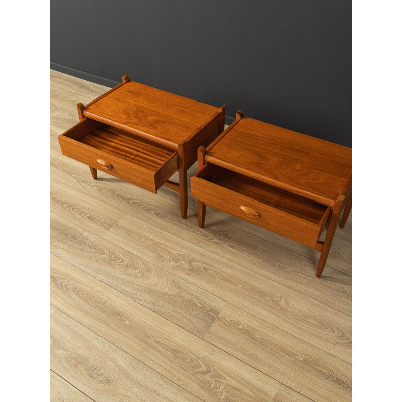 Pair of vintage teak night stands, 1960