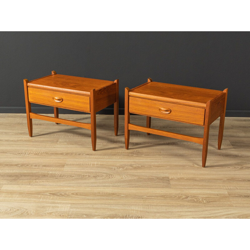 Pair of vintage teak night stands, 1960