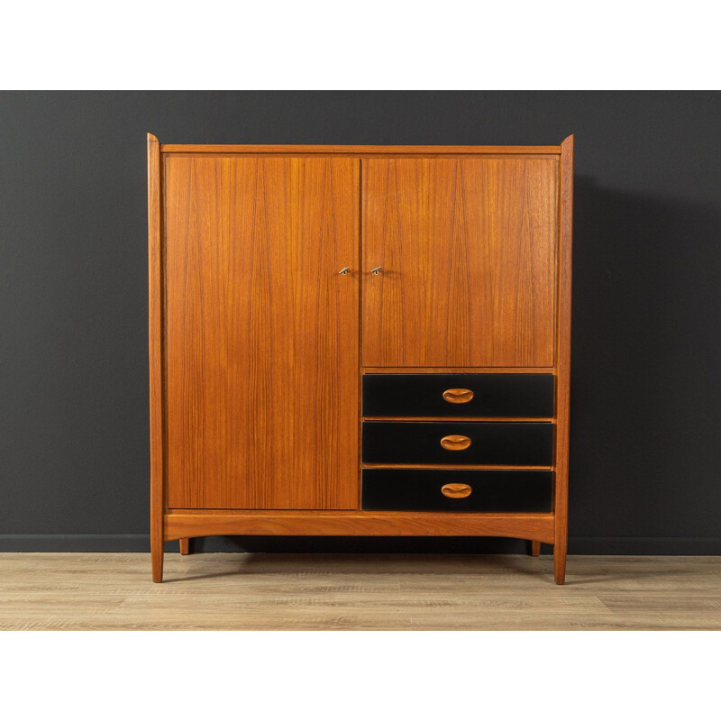 Vintage teak cabinet with two doors, 1960s