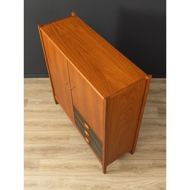 Vintage teak cabinet with two doors, 1960s