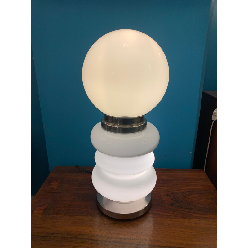 Vintage Murano glass table lamp by Carlo Nason