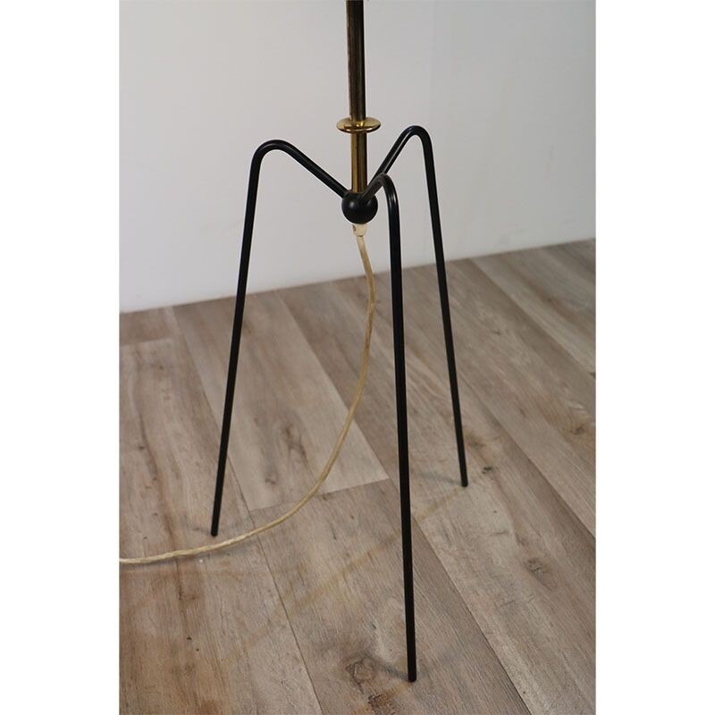 Vintage metal tripod floor lamp, 1960