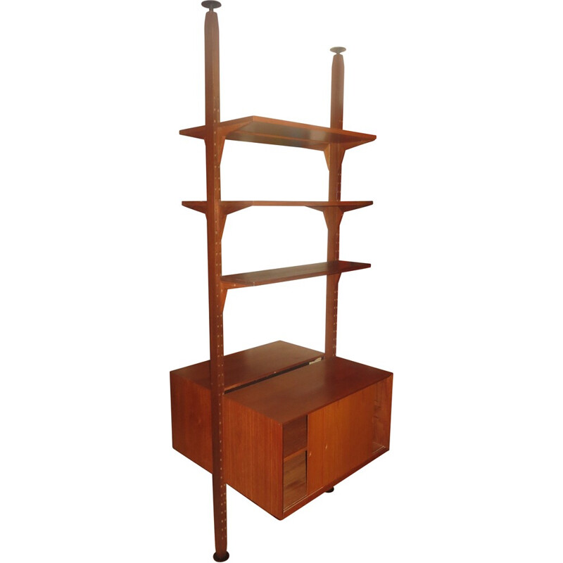 Danish telescopic shelves in teak, Poul CADOVIUS - 1960s