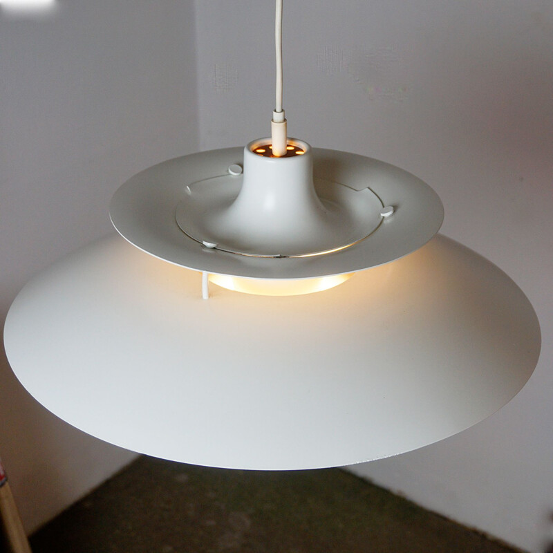 Vintage white Scandinavian pendant lamp by Poul Henningsen for Louis Poulsen, Denmark 1958