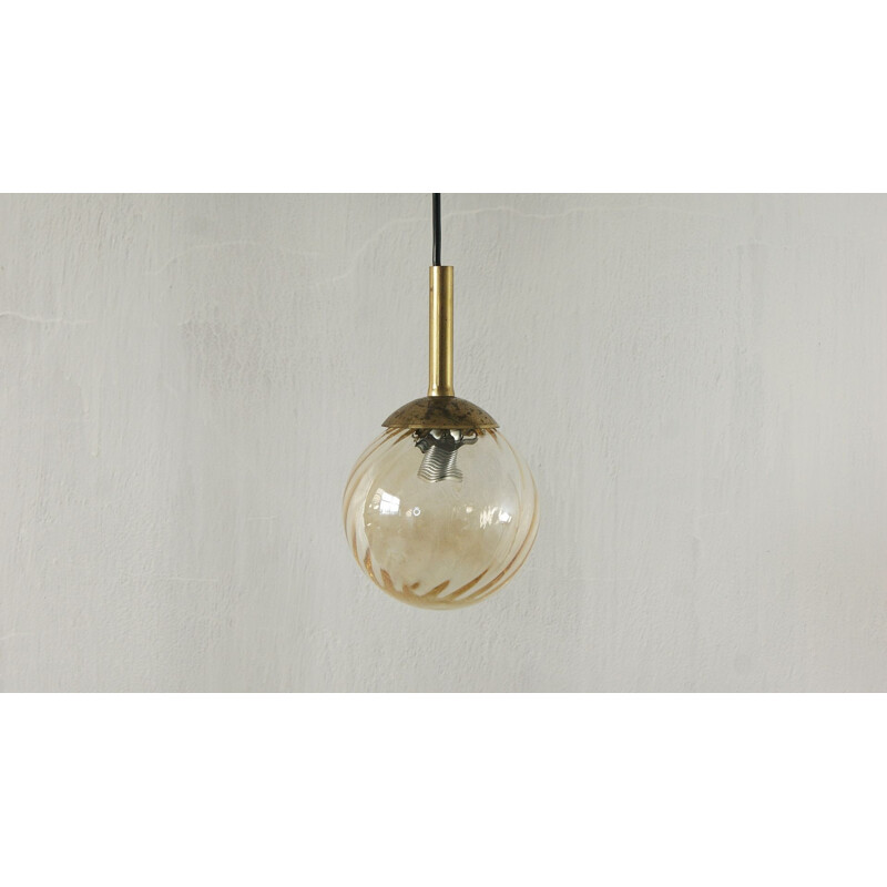 Mid-century glass pendant lamp