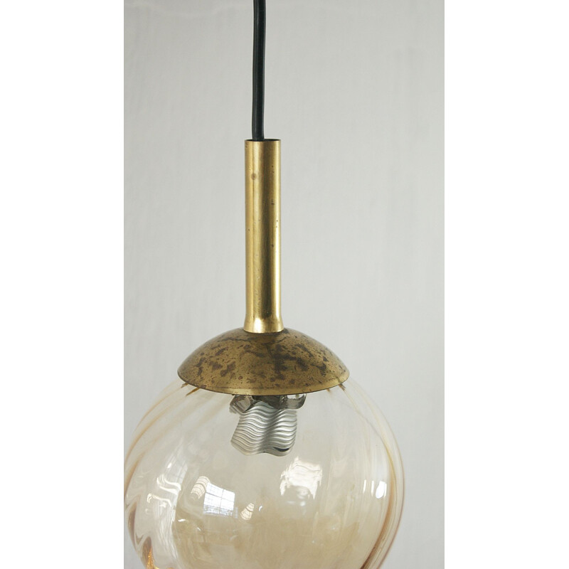 Mid-century glass pendant lamp