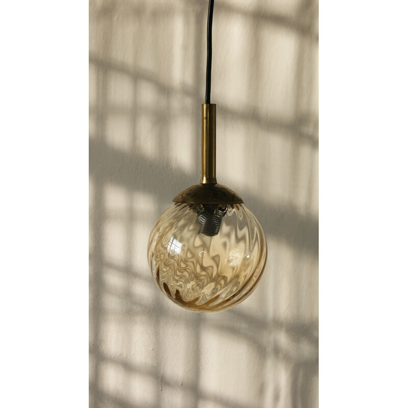 Mid-century glass pendant lamp