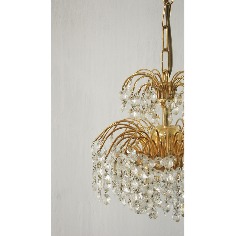 Hollywood Regency vintage crystal chandelier