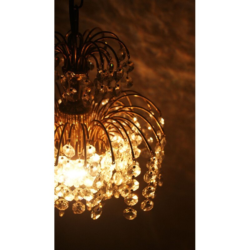 Hollywood Regency vintage crystal chandelier