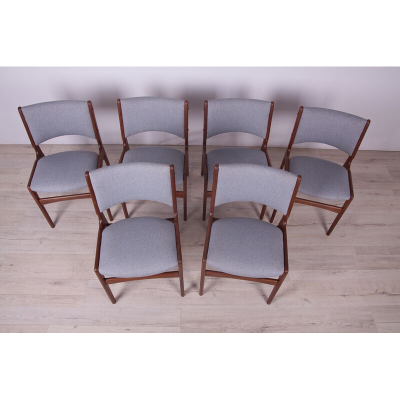 Ensemble de 6 chaises vintage en teck de Johannes Andersen, 1960