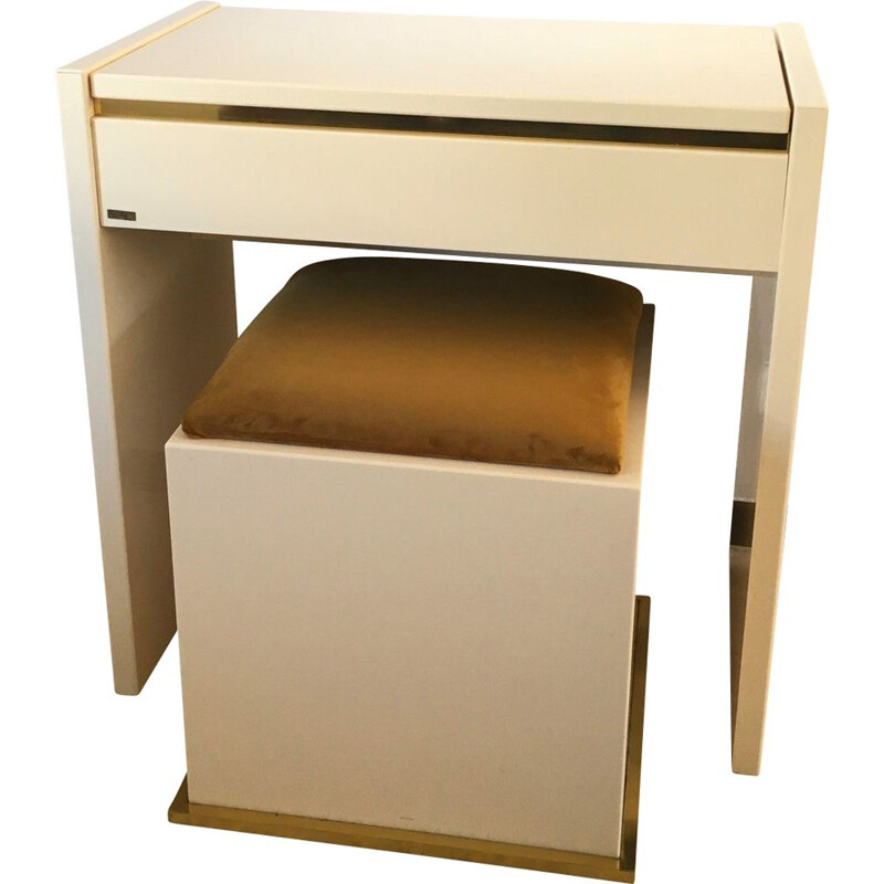 Vintage dressing table with stool by Eric Maville, 1980