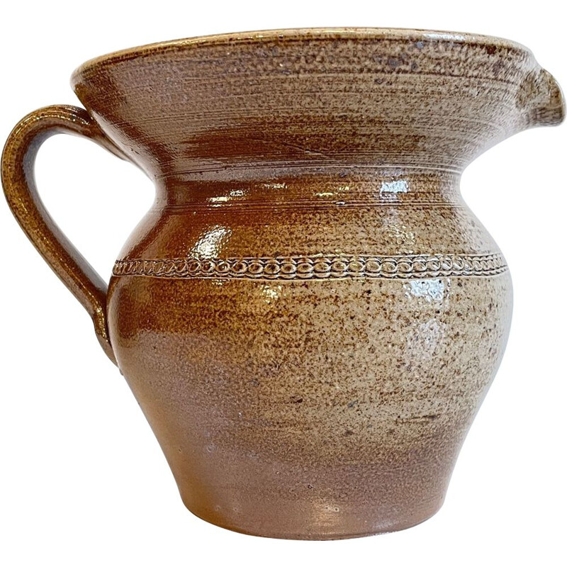 Vintage pitcher in enamelled stoneware