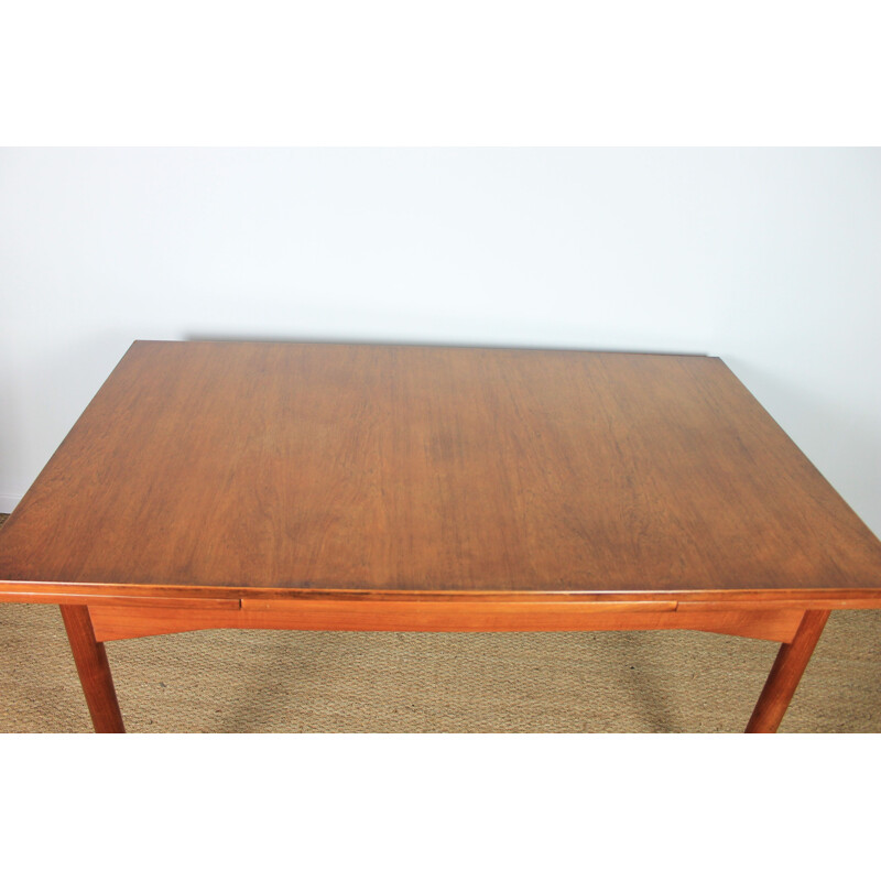 Scandinavian vintage teak extension table, 1980-1990