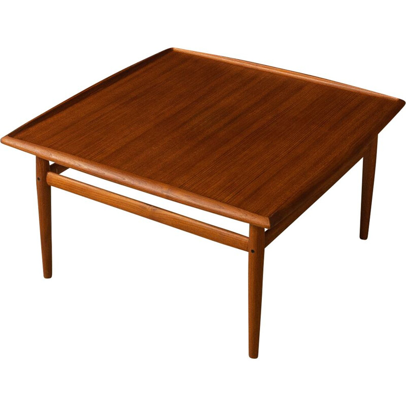 Mesa de centro vintage en teca maciza de Grete Jalk para Glostrup, Dinamarca 1960