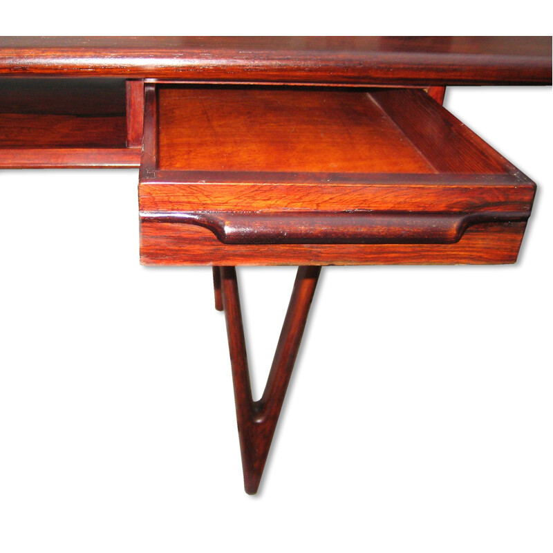 Table basse vintage en palissandre, E.W. BACH - 1960