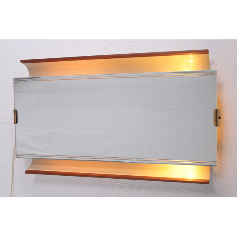 Vintage illuminated wall mirror by Ernest Igl, 1950s