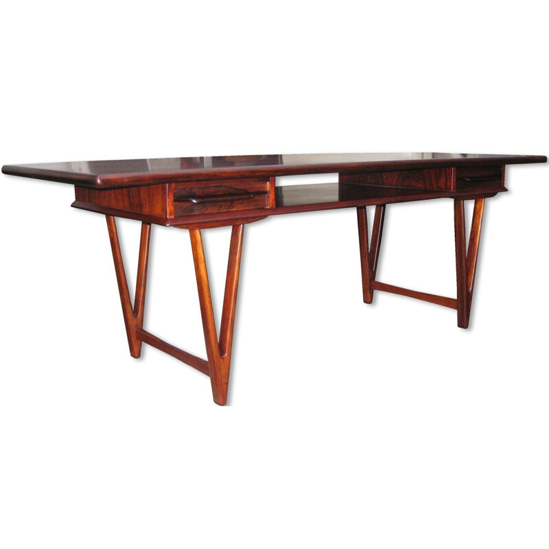 Table basse vintage en palissandre, E.W. BACH - 1960