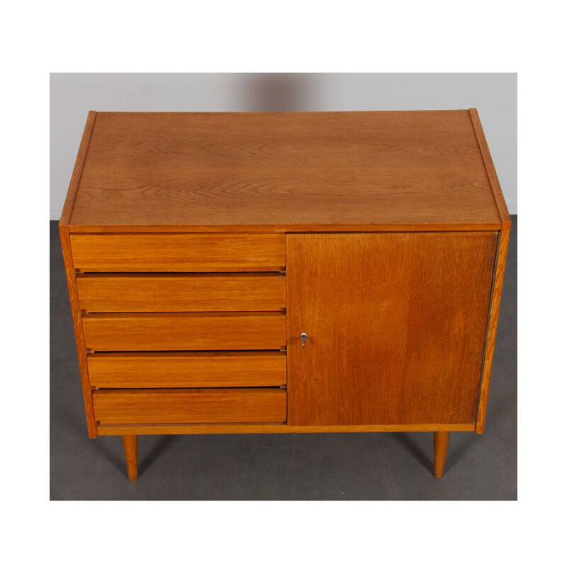 Vintage oakwood chest of drawers, 1970