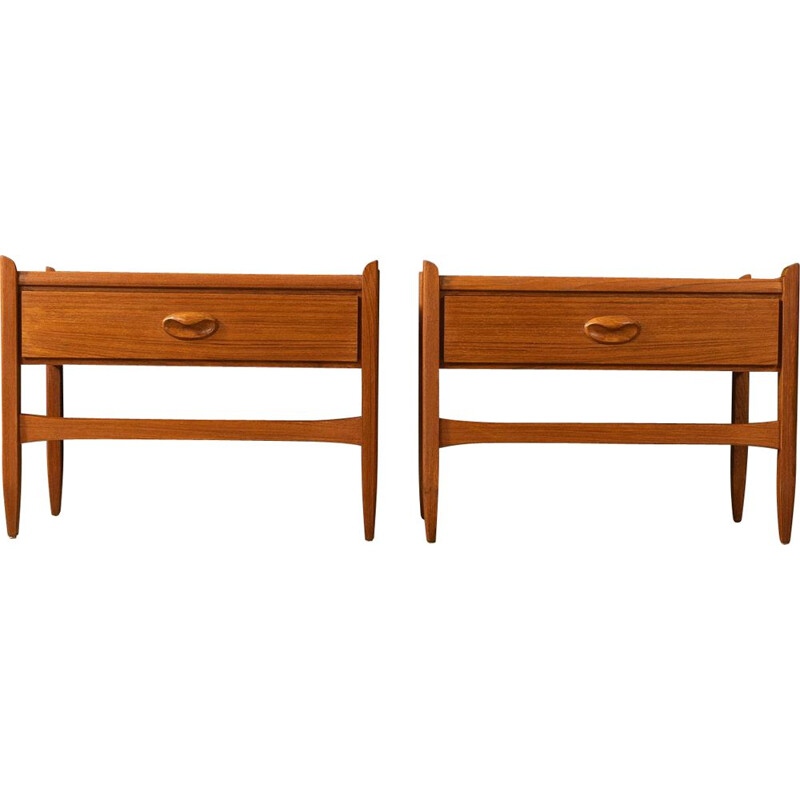 Pair of vintage teak night stands, 1960