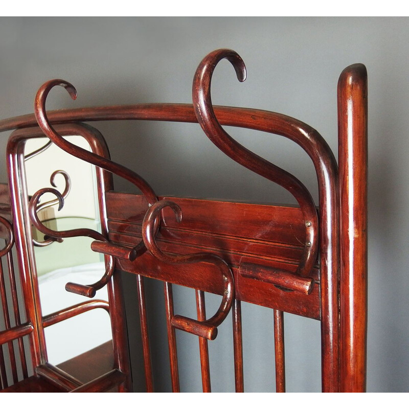 Vintage wall coat rack by Josef Hoffmann for Thonet