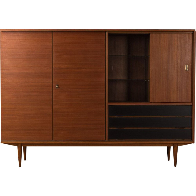 Credenza vintage in noce a due ante, 1960