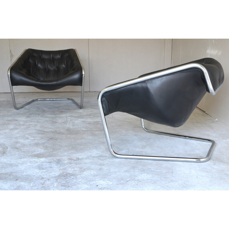 Pair of armchairs "Boxer", Kwok HOI CHAN - 1970s