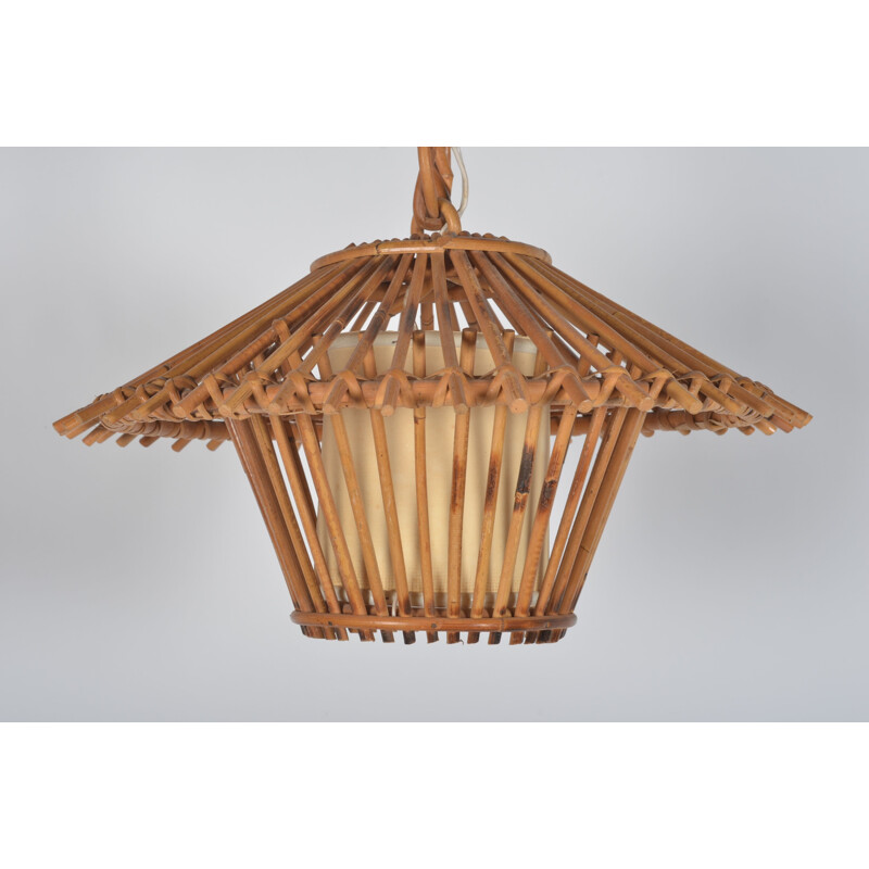 Vintage rattan pendant lamp