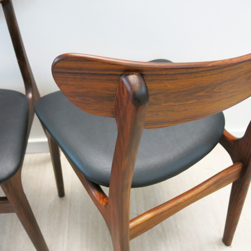 Set of 4 Danish  Schionning & Elgaard chairs in rosewood - 1960s