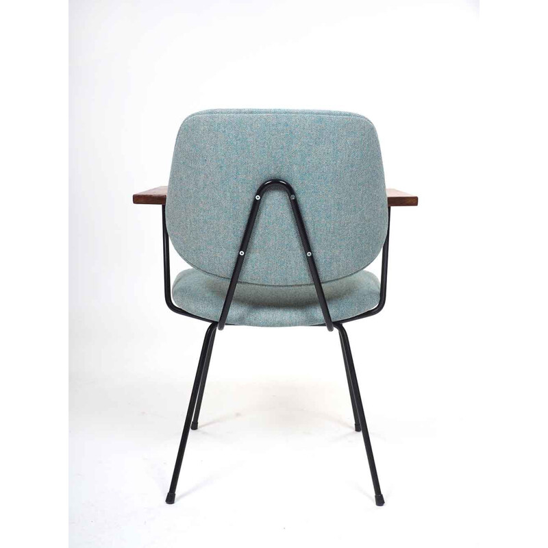 Vintage light blue armchair by Wim Rietveld for Kembo