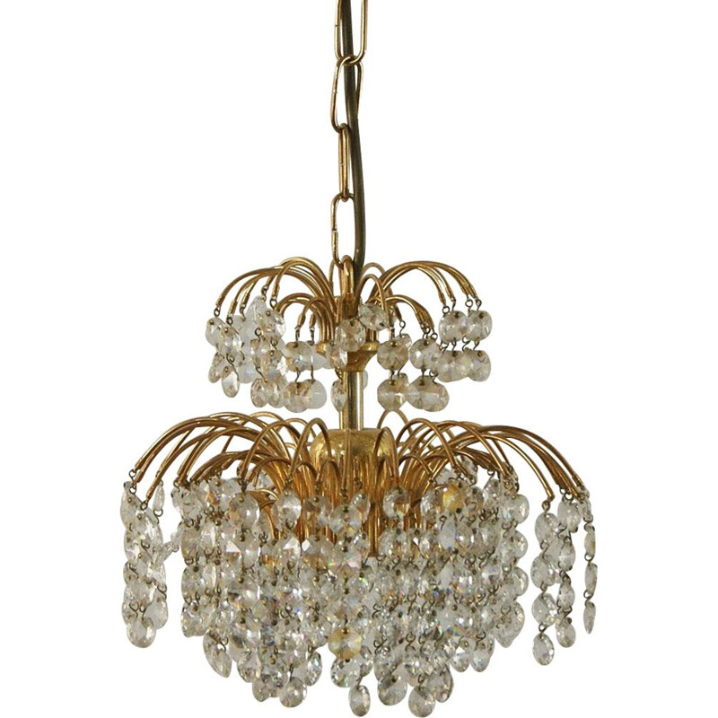 Hollywood Regency vintage crystal chandelier