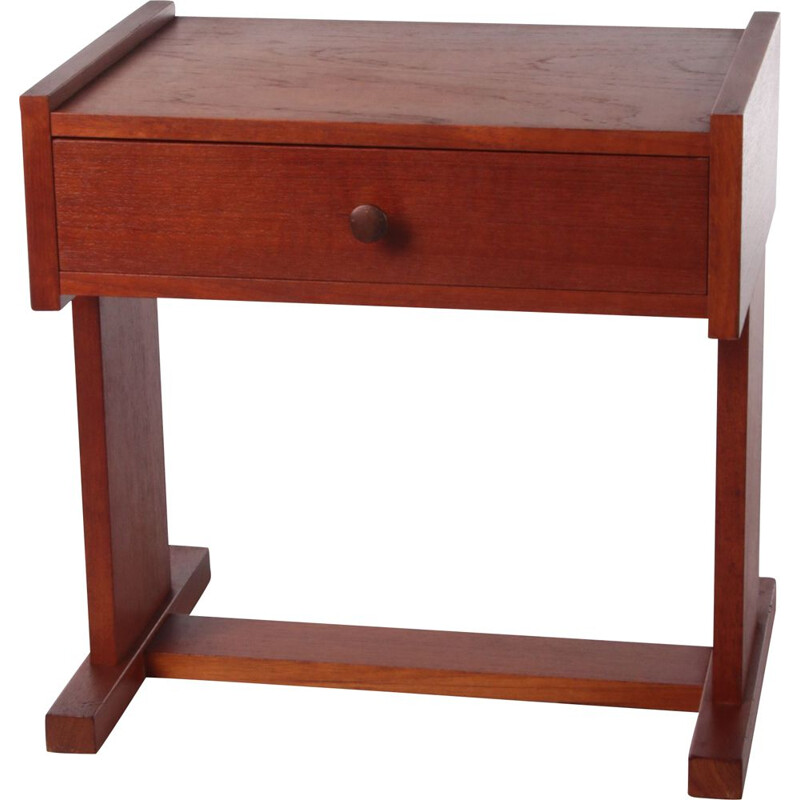 Vintage Danish night stand with drawer, 1960s