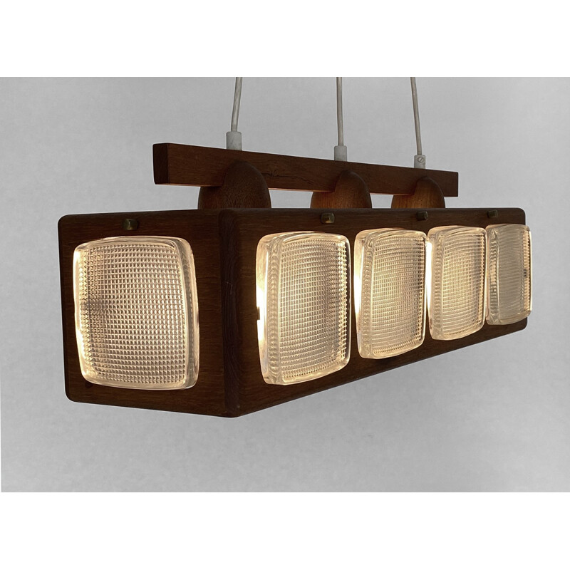 Vintage teak pendant lamp, Sweden 1960s