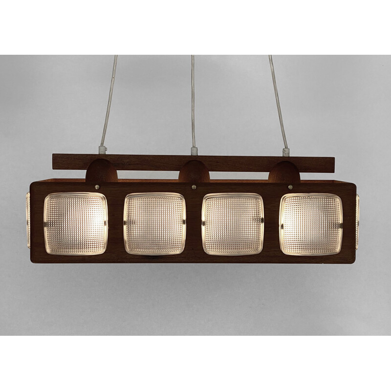 Vintage teak pendant lamp, Sweden 1960s