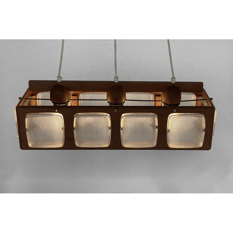 Vintage teak pendant lamp, Sweden 1960s