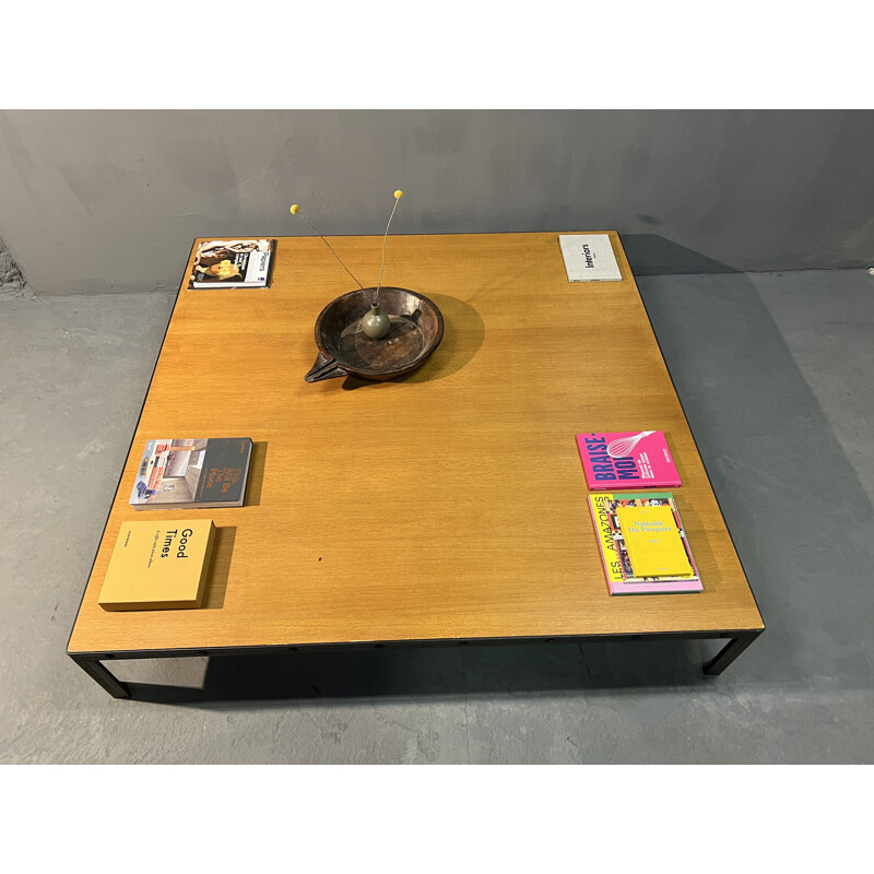 Mesa de centro vintage de listones de roble de Christian Liaigre, 1990