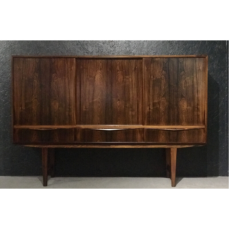 Vintage rosewood highboard by E.W. Bach for Sejling Skabe, Denmark 1960s